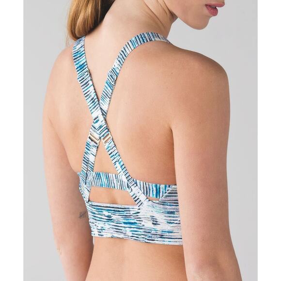 Lululemon Pure Practice Bra Blurry Belle Multi / Sea Mist Luxtreme Yoga Size 6 - Picture 1 of 10